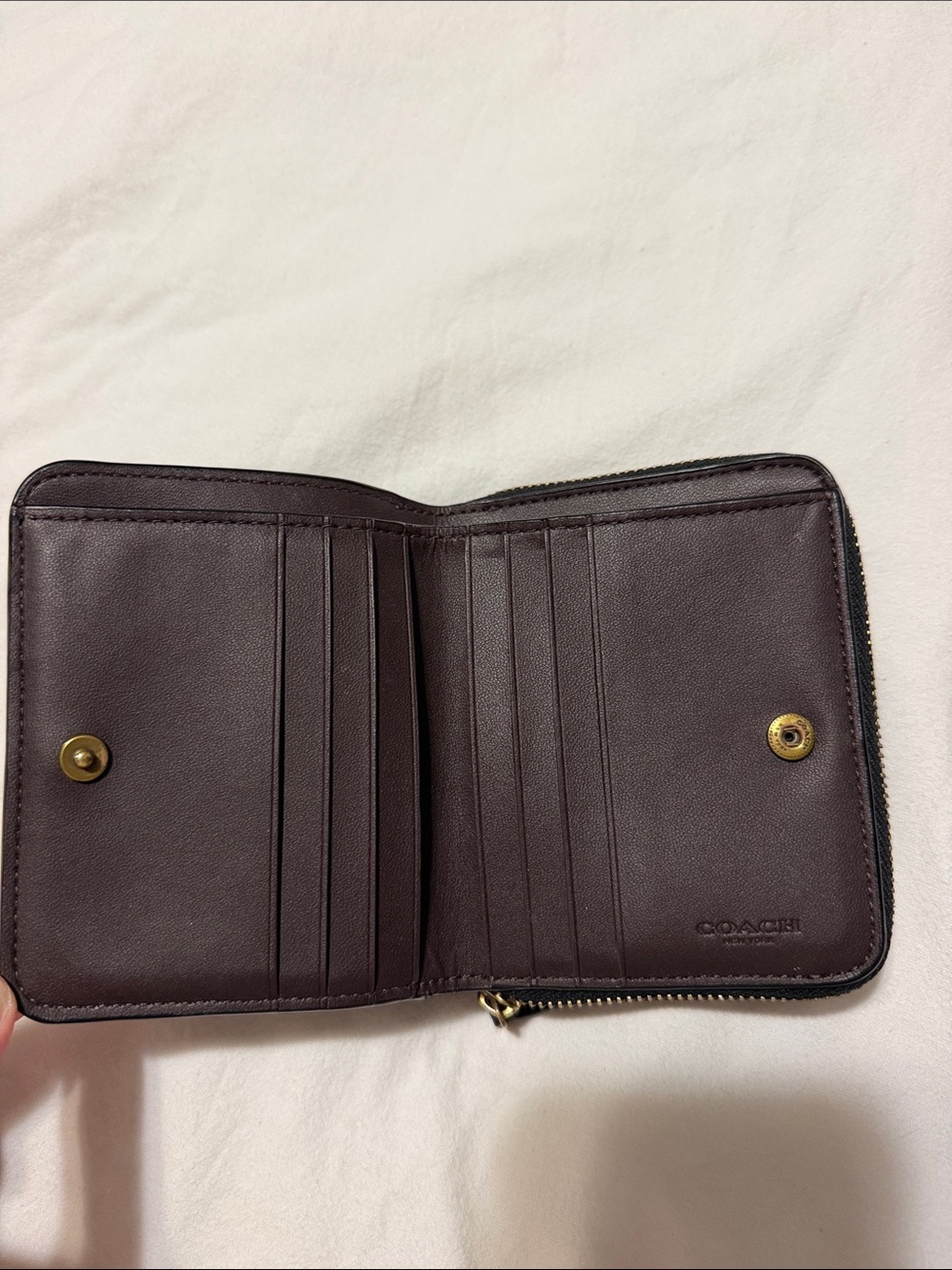 Coach Billfold Wallet Brass Hardware - Picture 3 of 4